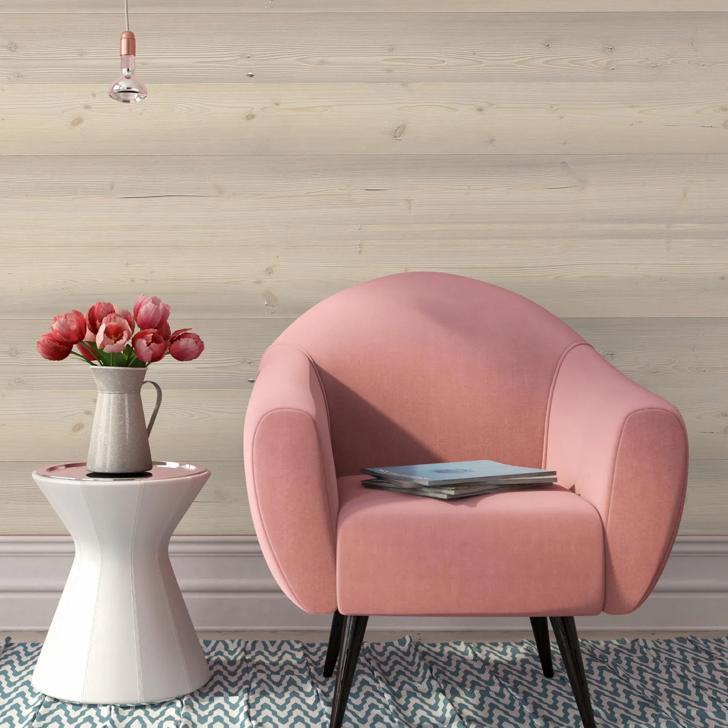 Grosfillex Element 3D Charme Wandpaneel Holzoptik hell