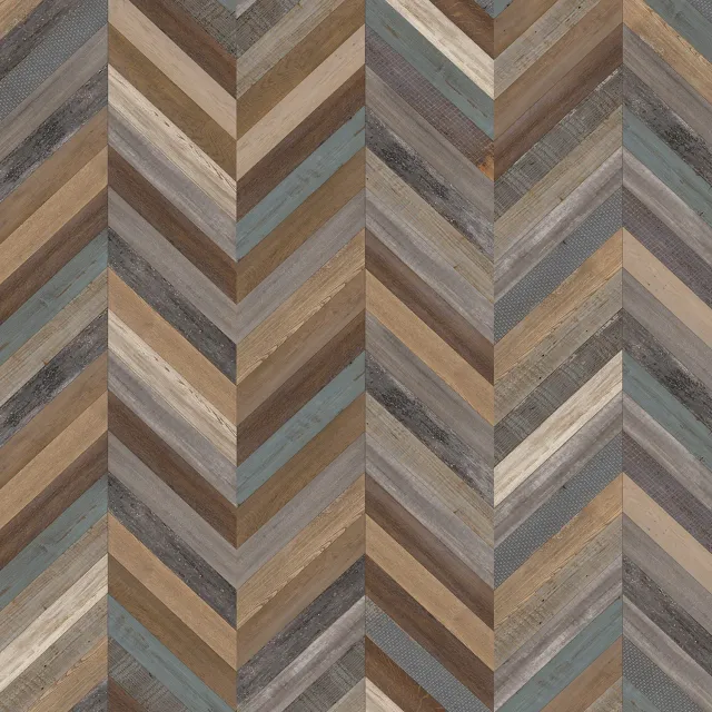 Grosfillex Element 3D Chevrons Patchwork V Wandpaneel Multicolor matt