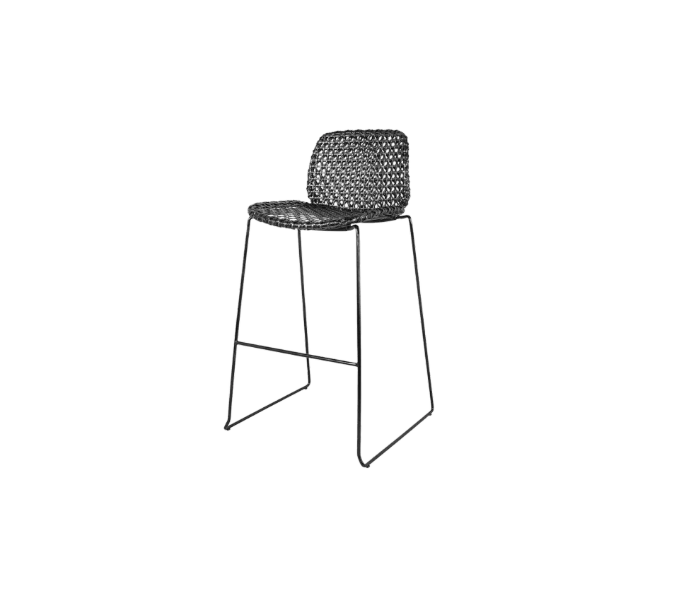 Cane-line Vibe Barhocker Schwarz/Graphit stapelbar