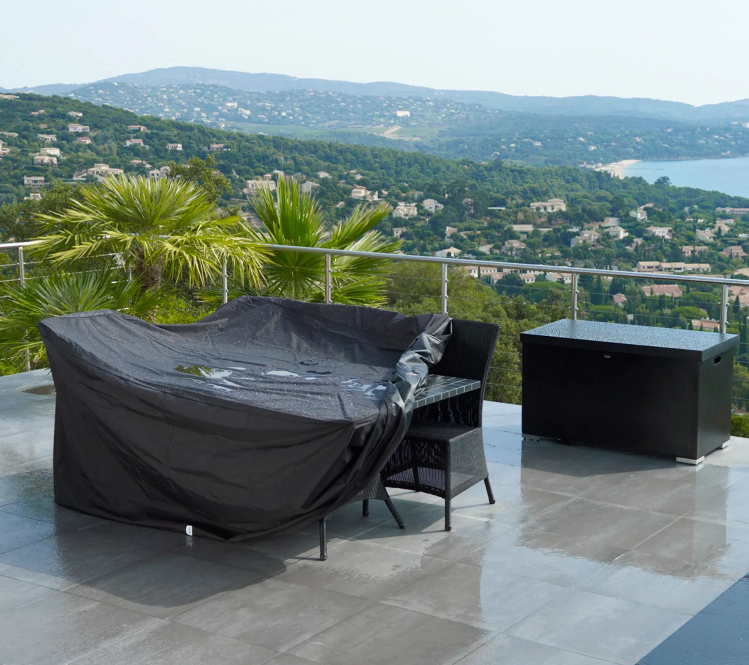 Cane-line Cover 2 Gartentisch-Abdeckhaube 280x150 Schwarz