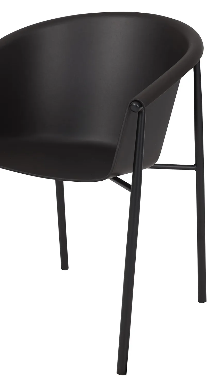 Envy Gartenmöbel-Set rund 110 cm grau 4 Personen Kunststoff
