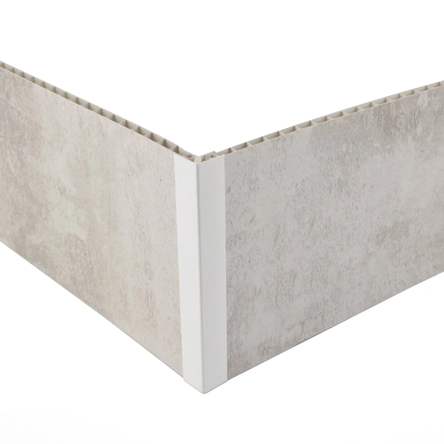 Grosfillex Eckprofil PVC Wandpaneele Weiß 10mm