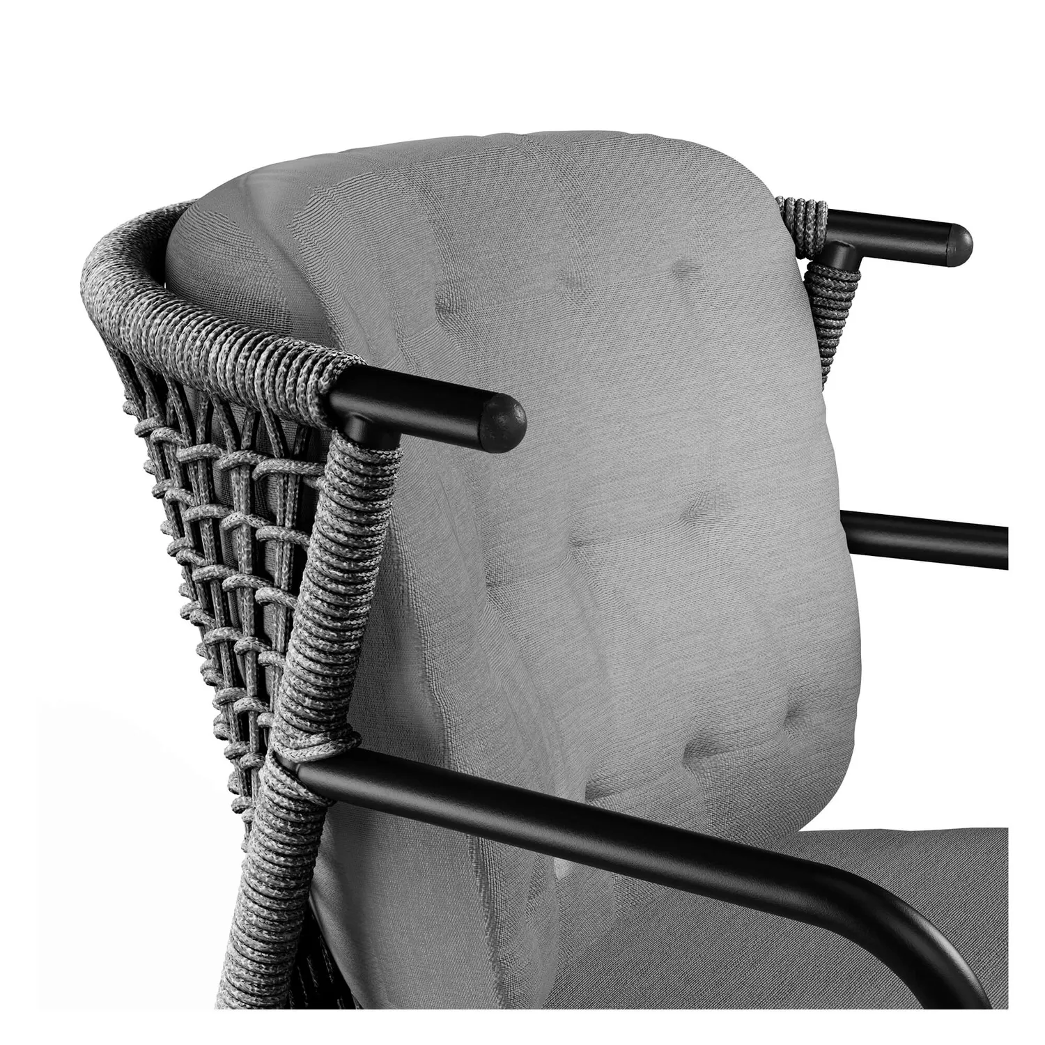 Emu Nef Sillón con respaldo bajo Aluminium-Sessel