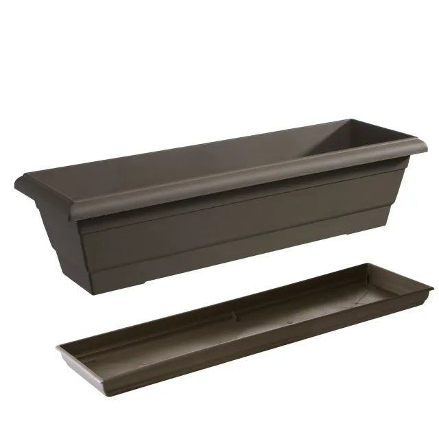 Grosfillex Siena Pflanzkasten 78x25 mit Untersetzer
