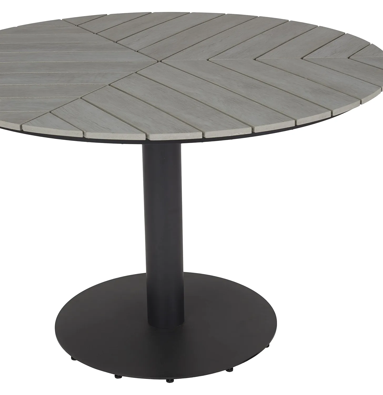 Envy Gartenmöbel-Set 4 Personen 110 cm Polywood schwarz