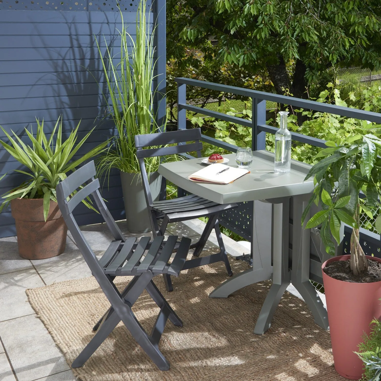 Grosfillex Miami Klappstuhl Terracotta faltbar UV-beständig