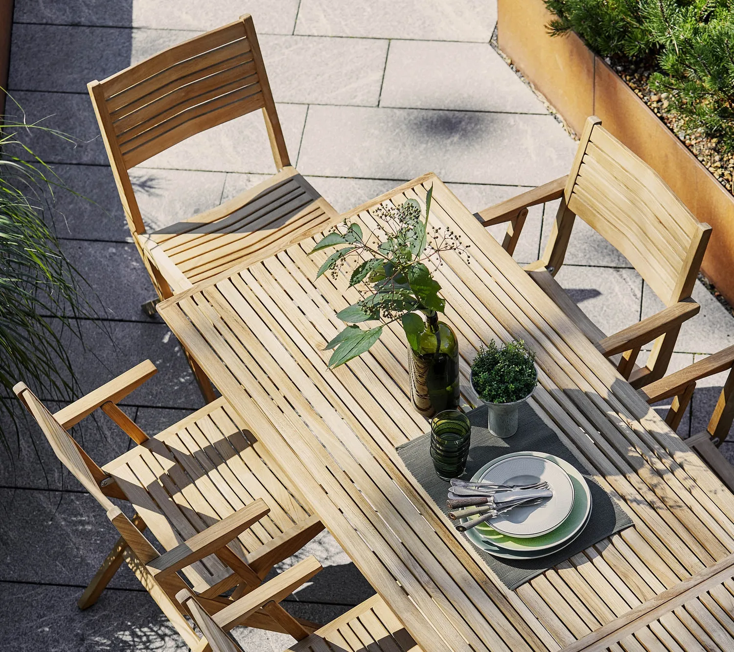 Cane-line Flip Klappstuhl Teak ohne Kissen