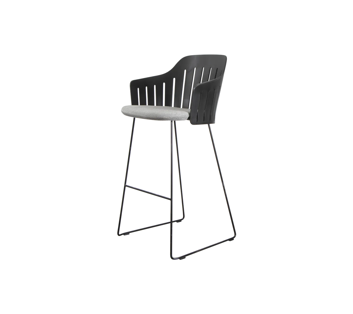 Cane-line Choice Barstuhl schwarzes Polypropylen Stahl Indoor