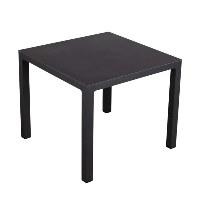 MR.DEKO Tarifa Gartentisch 90x90 Dark Grey