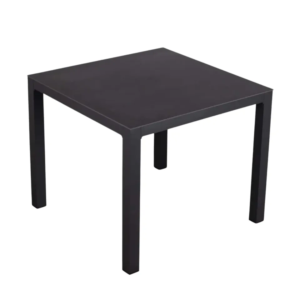 MR.DEKO Tarifa Gartentisch 90x90 Dark Grey
