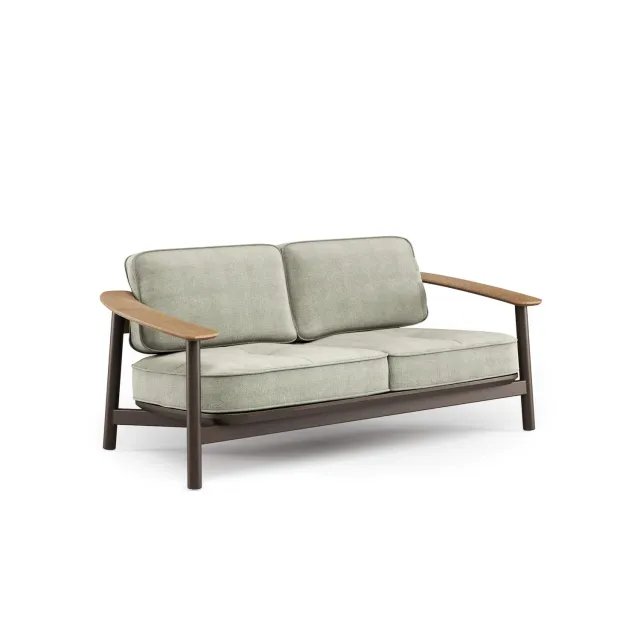 Emu Twins Sofa 2-Sitzer Alu-Teak outdoor