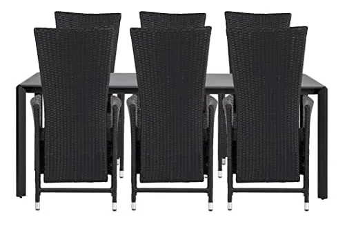 Envy Gartenmöbel-Set für 6 Personen Gartentisch 200 cm Polyrattan