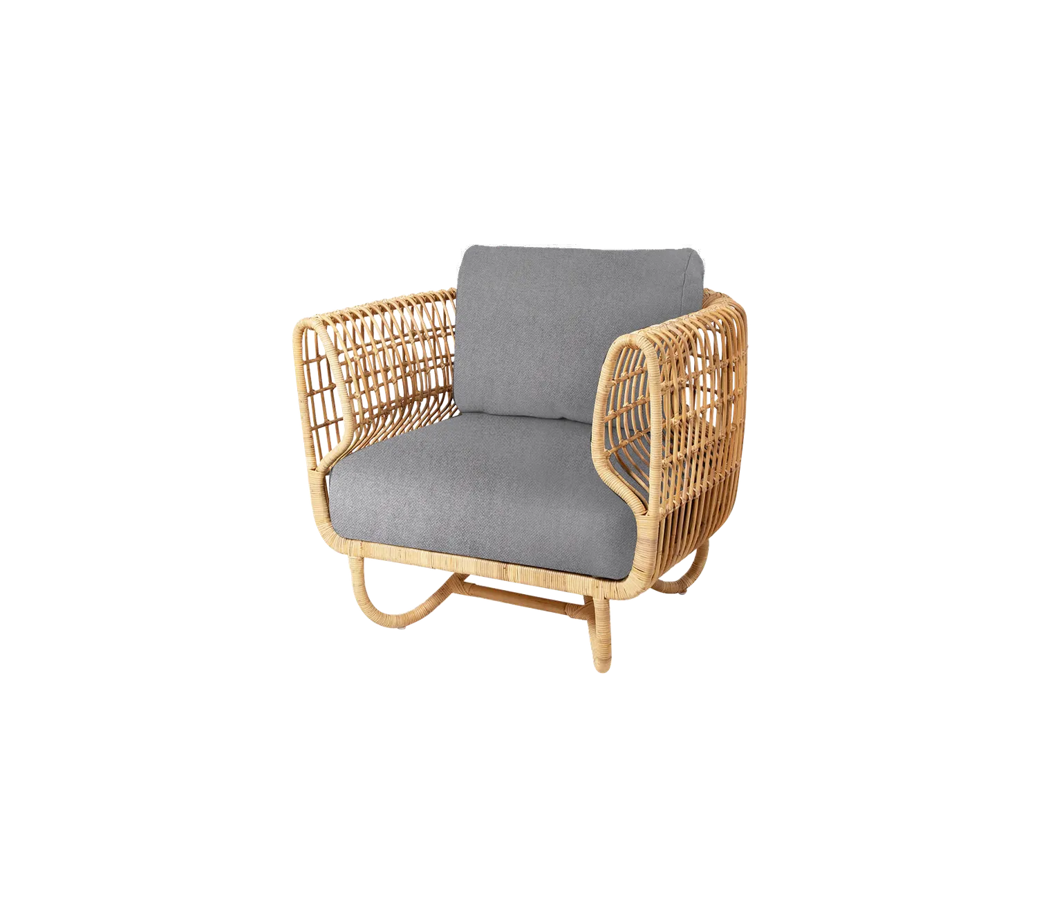 Cane-line Nest Lounge Chair Kissen Set Light Grey Ambience