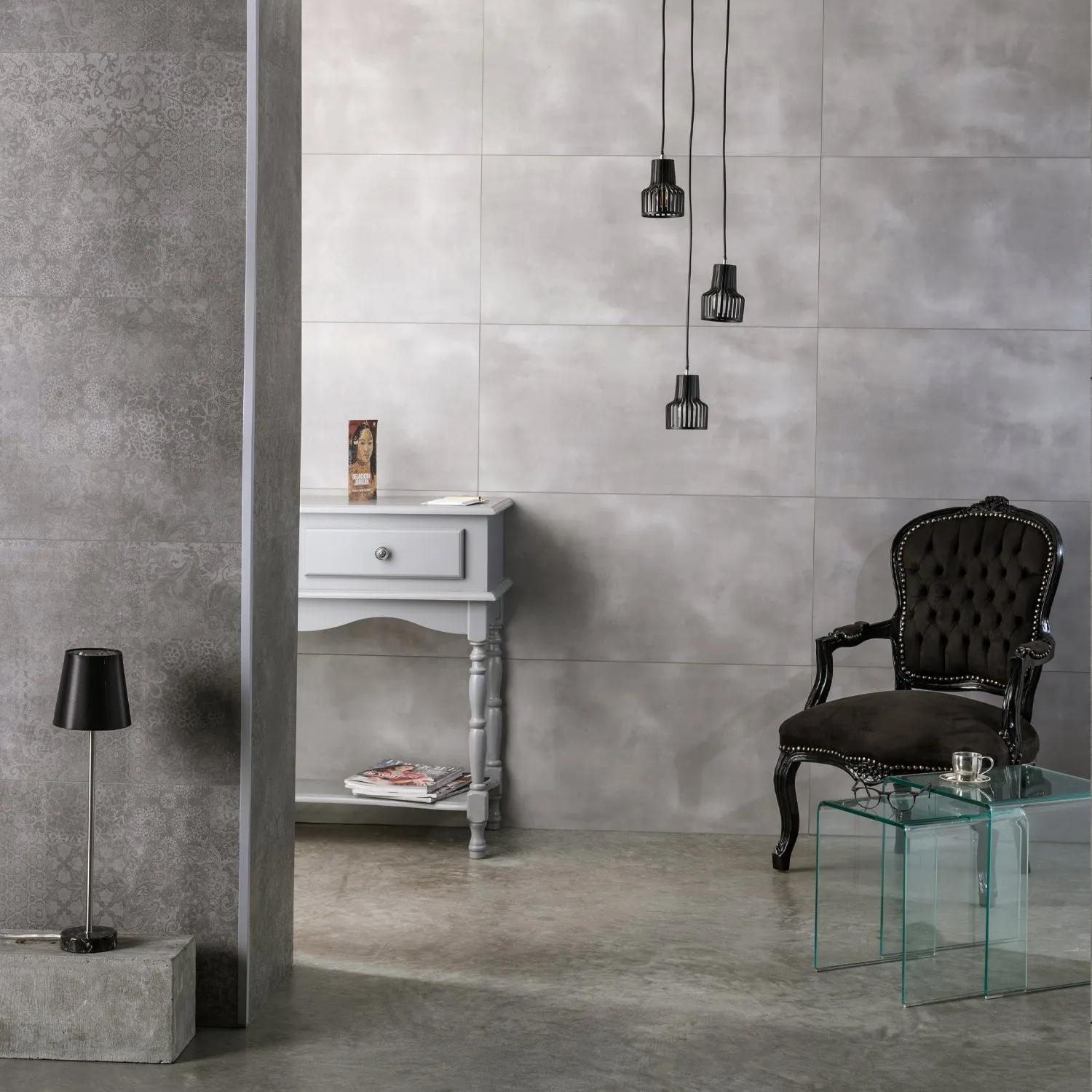 Grosfillex Gx Wall+ Wandpaneele 45x90cm Zement Grau