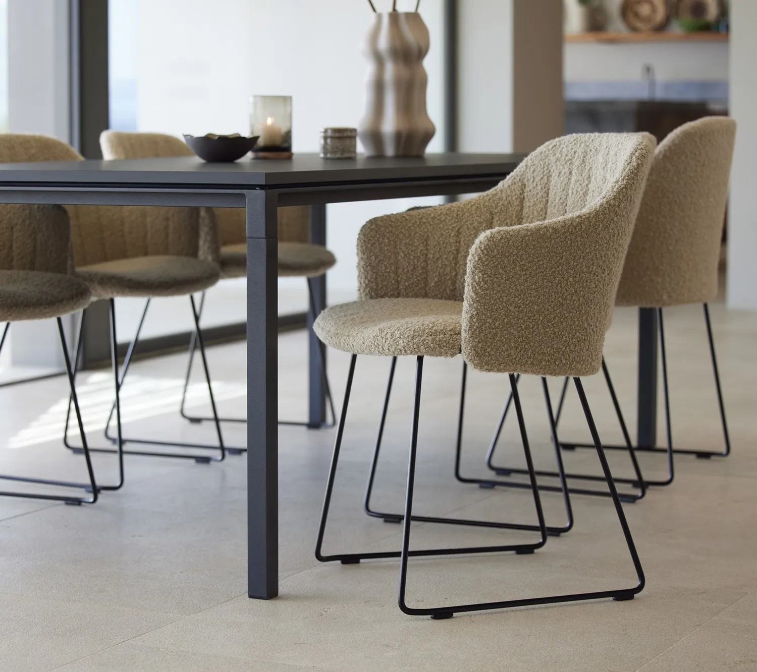 Cane-line Choice Stuhl Kufe Schwarz recycelt