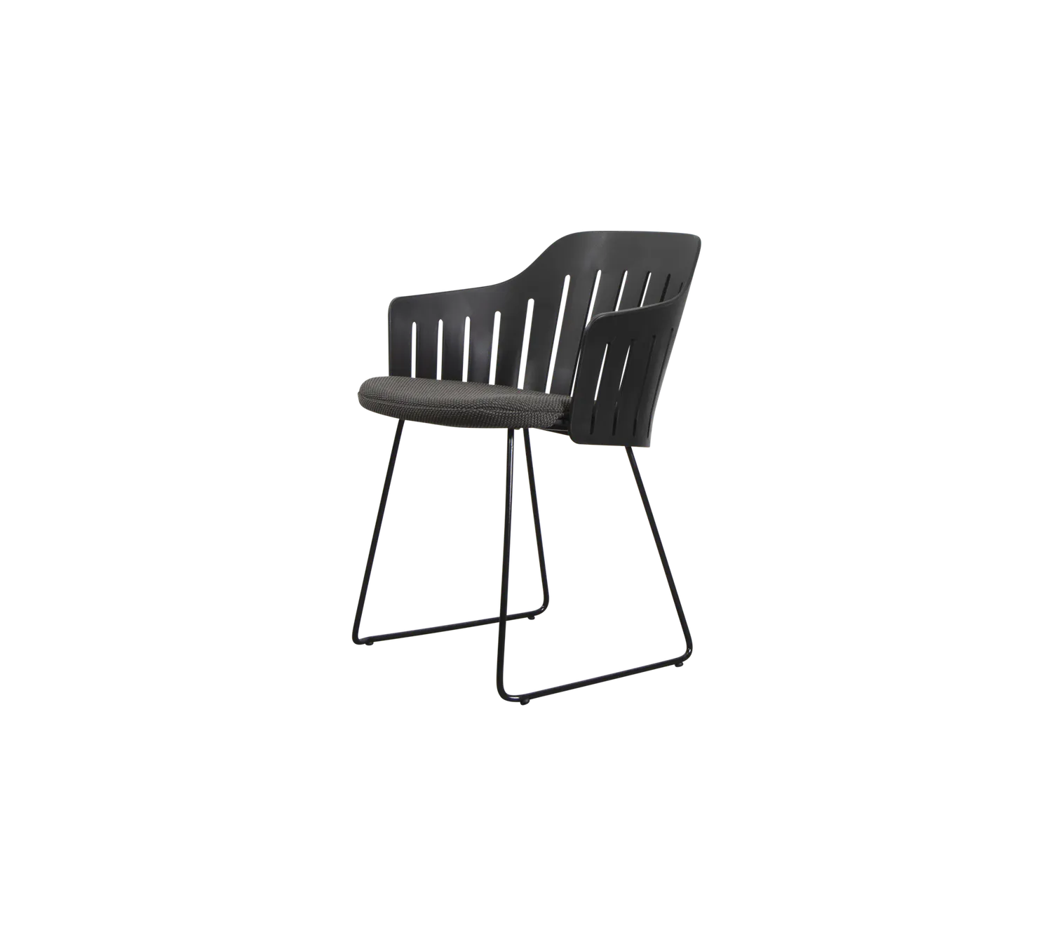 Cane-line Choice Choice chair with sled legs Gartenstuhl Schwarz Kufengestell