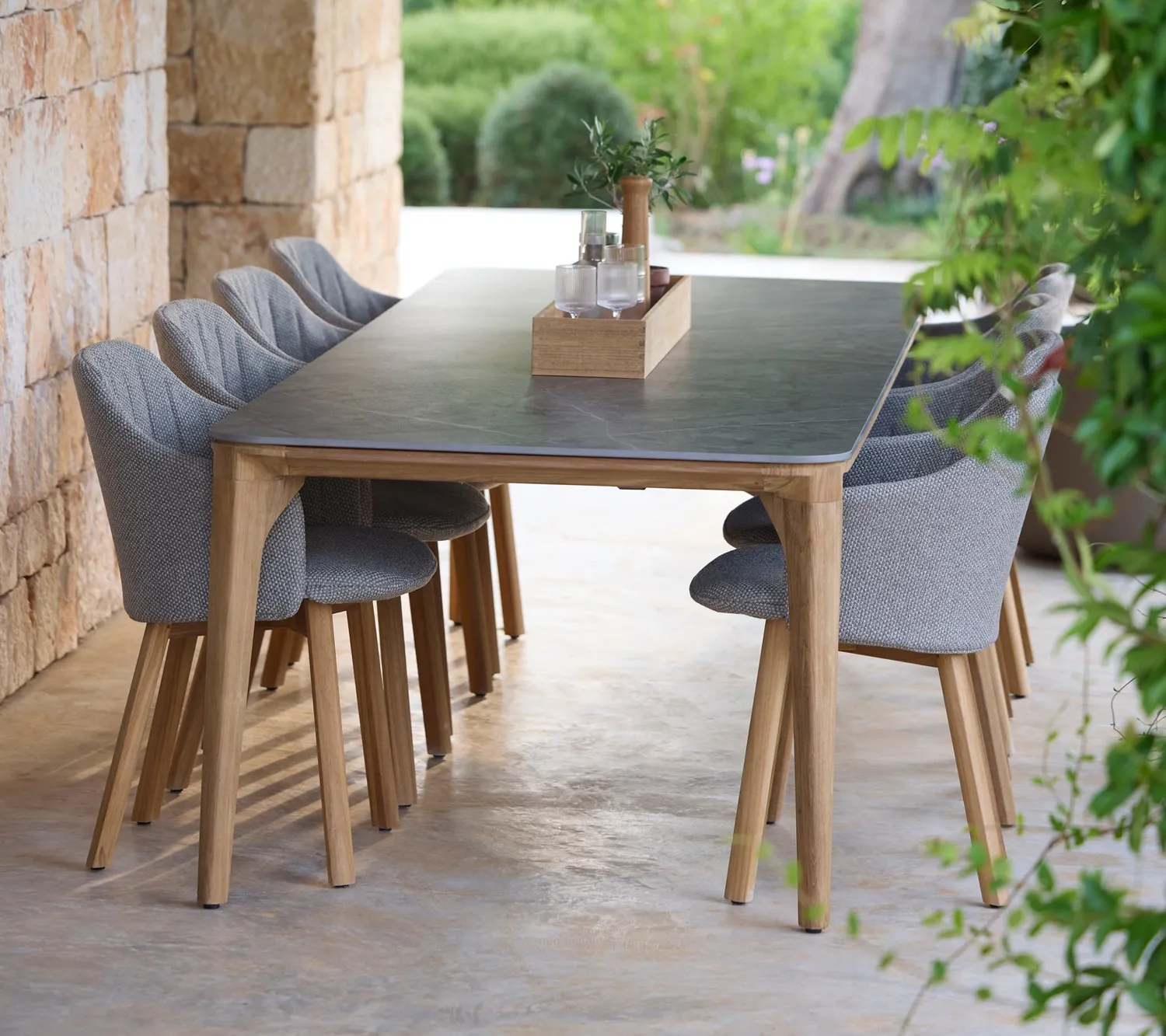 Cane-line Choice Stuhl Sand Teak Gartenstuhl recycelt