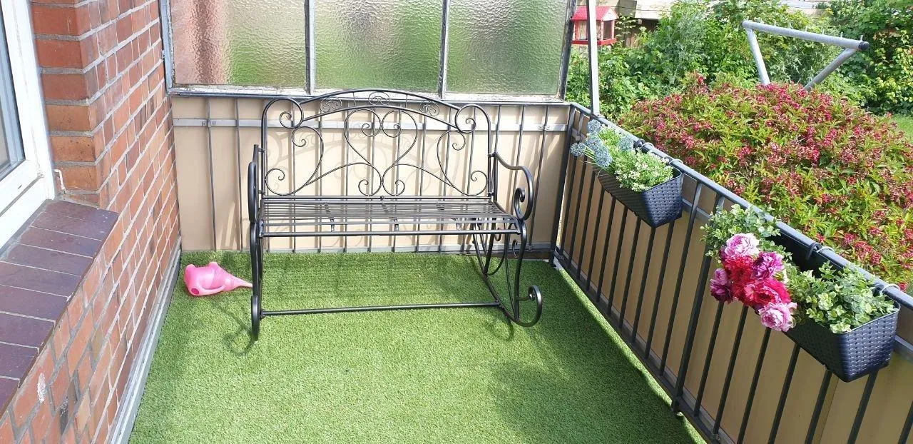 Garden-Pleasure Schaukelbank Metall schwarz 104 cm Sitzfläche