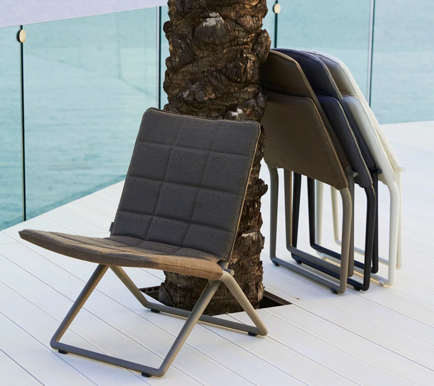 Cane-line Traveller Folding Lounge Chair Klappstuhl Grau AirTouch