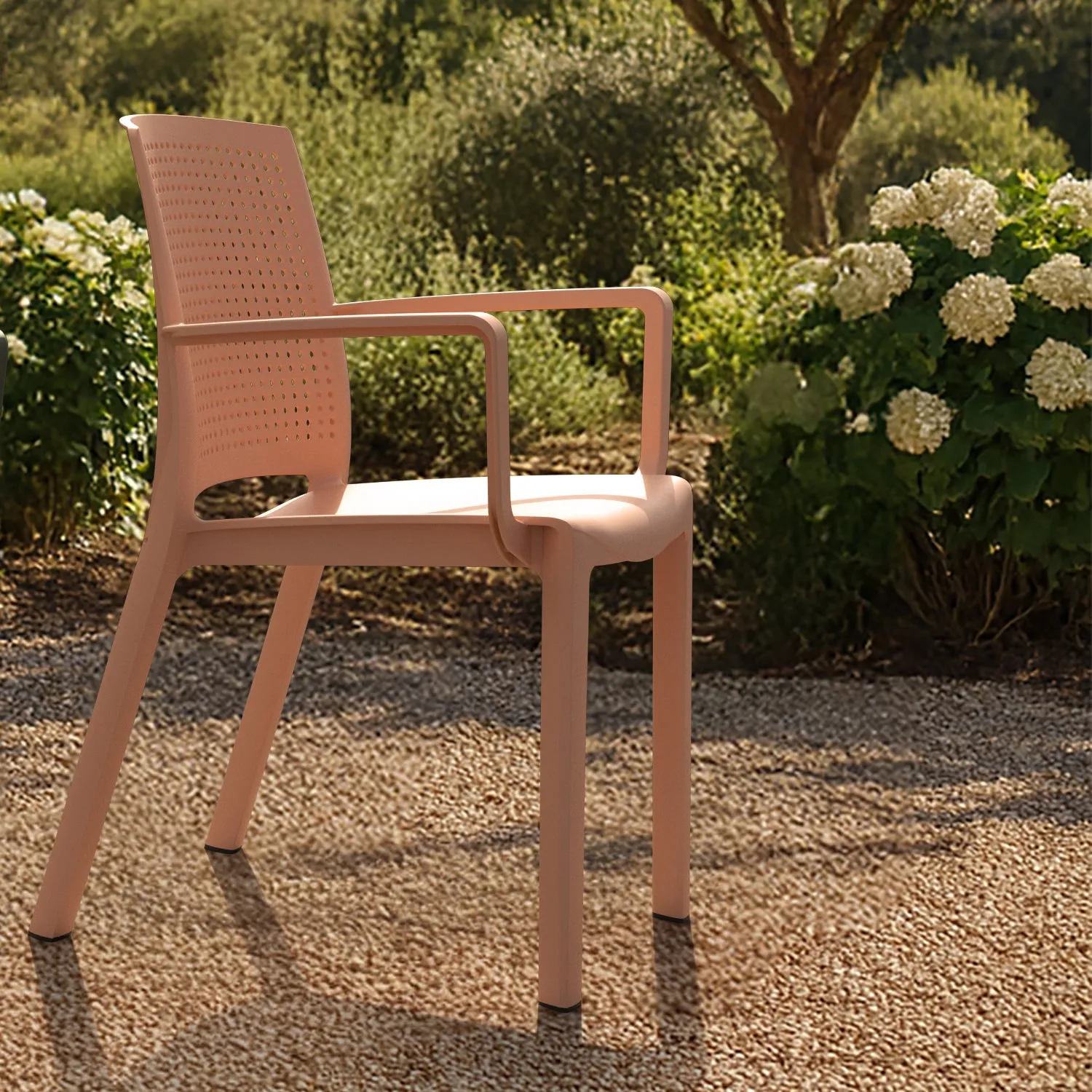 Grosfillex Luce Gartenstuhl Anthrazit stapelbar