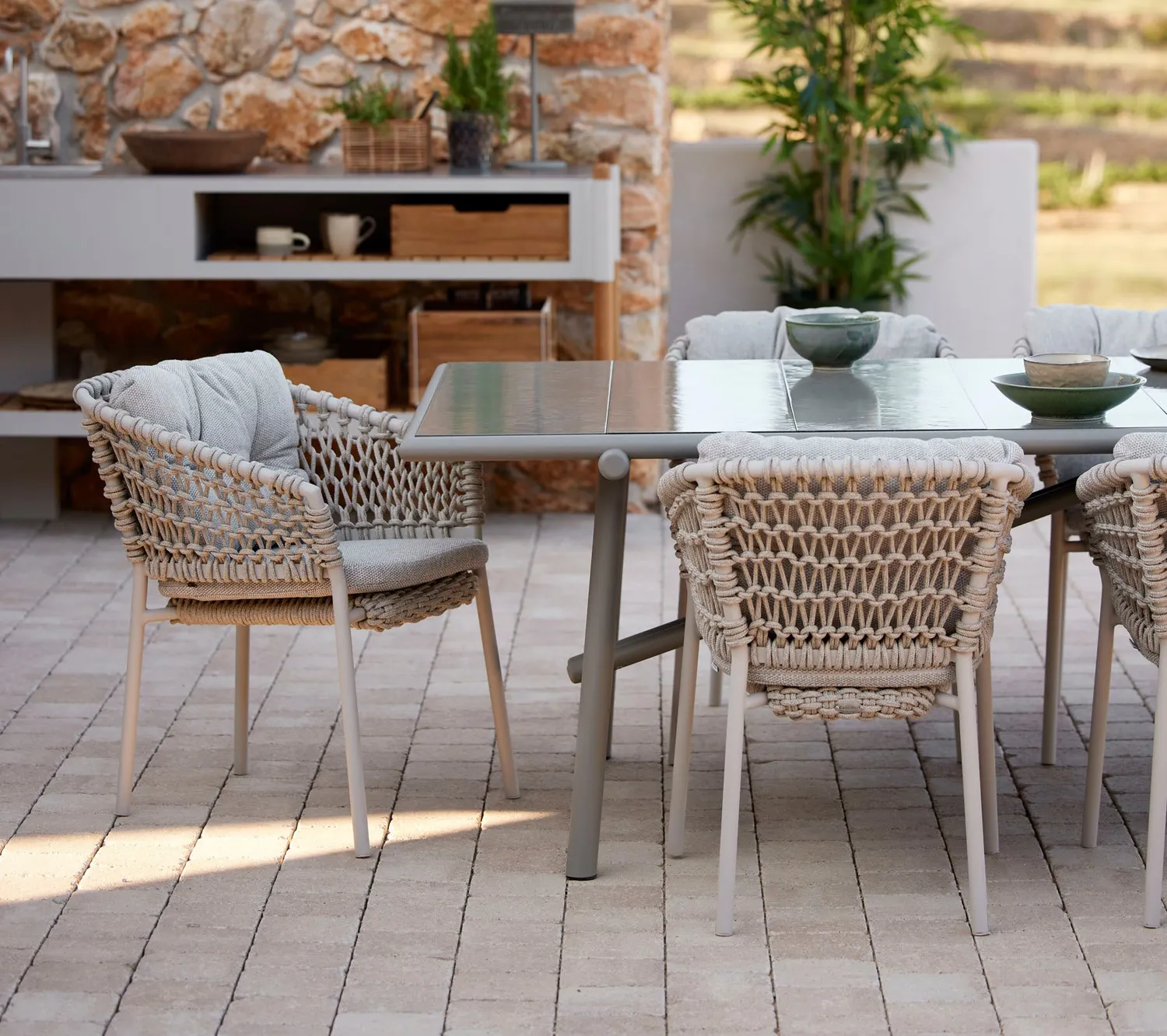 Cane-line Ocean Stuhl Natural Alu Geflecht