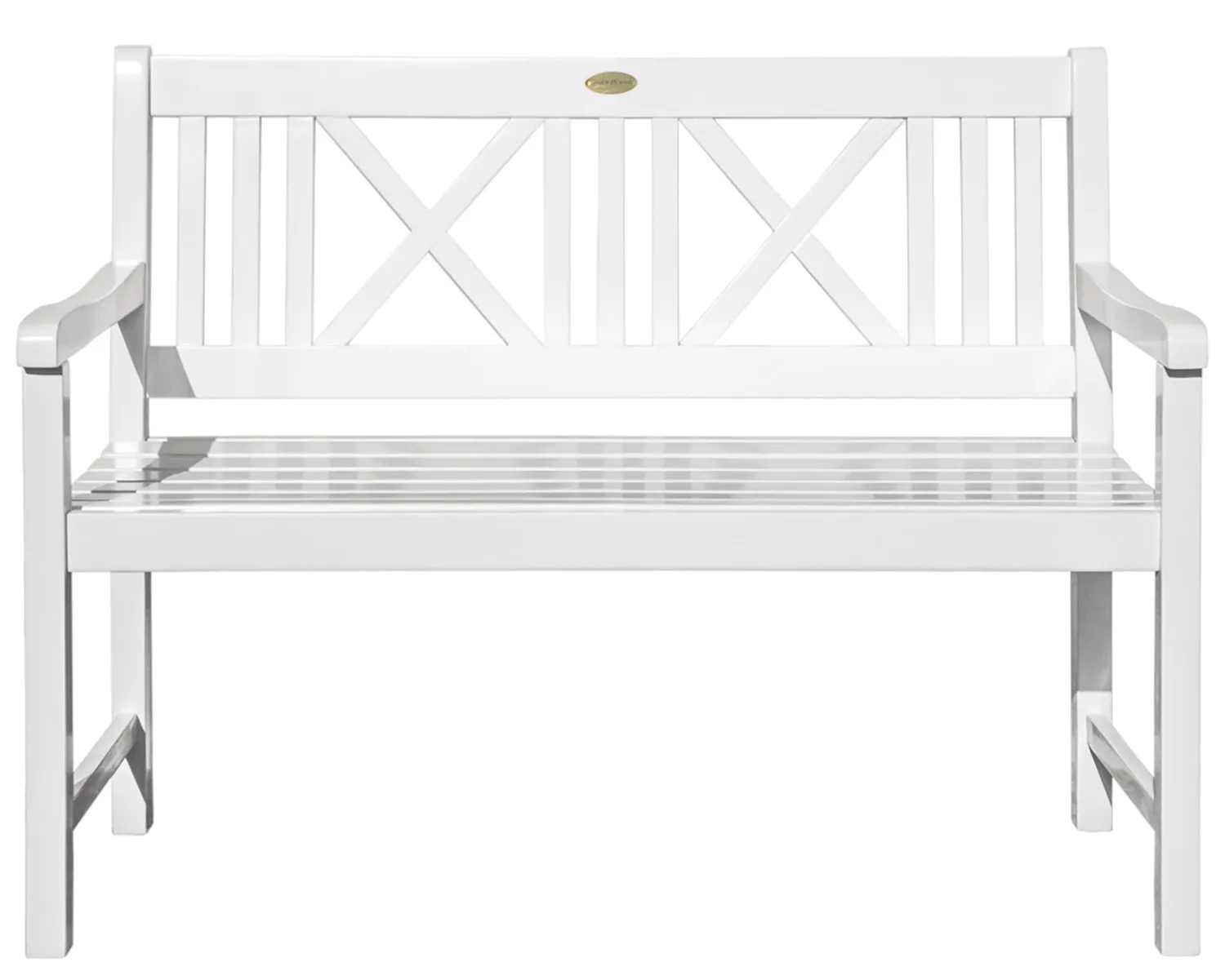 Garden-Pleasure Lübeck Gartenbank 2-Sitzer 120 cm Weiß Washed