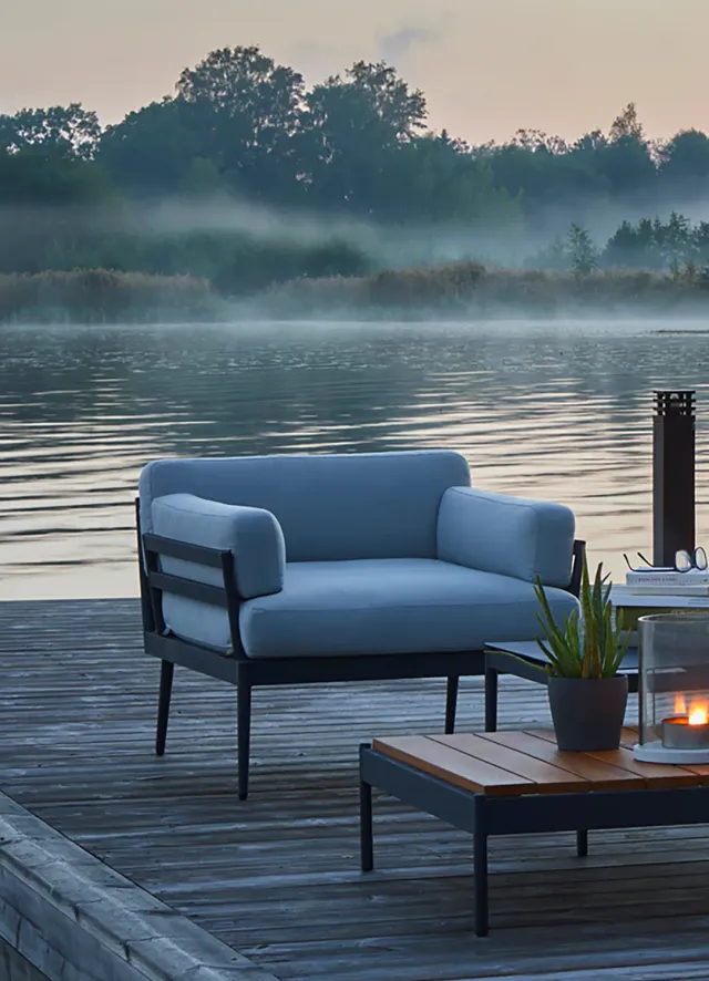 Skargaarden Anholt Sessel Garten Teak niedrig