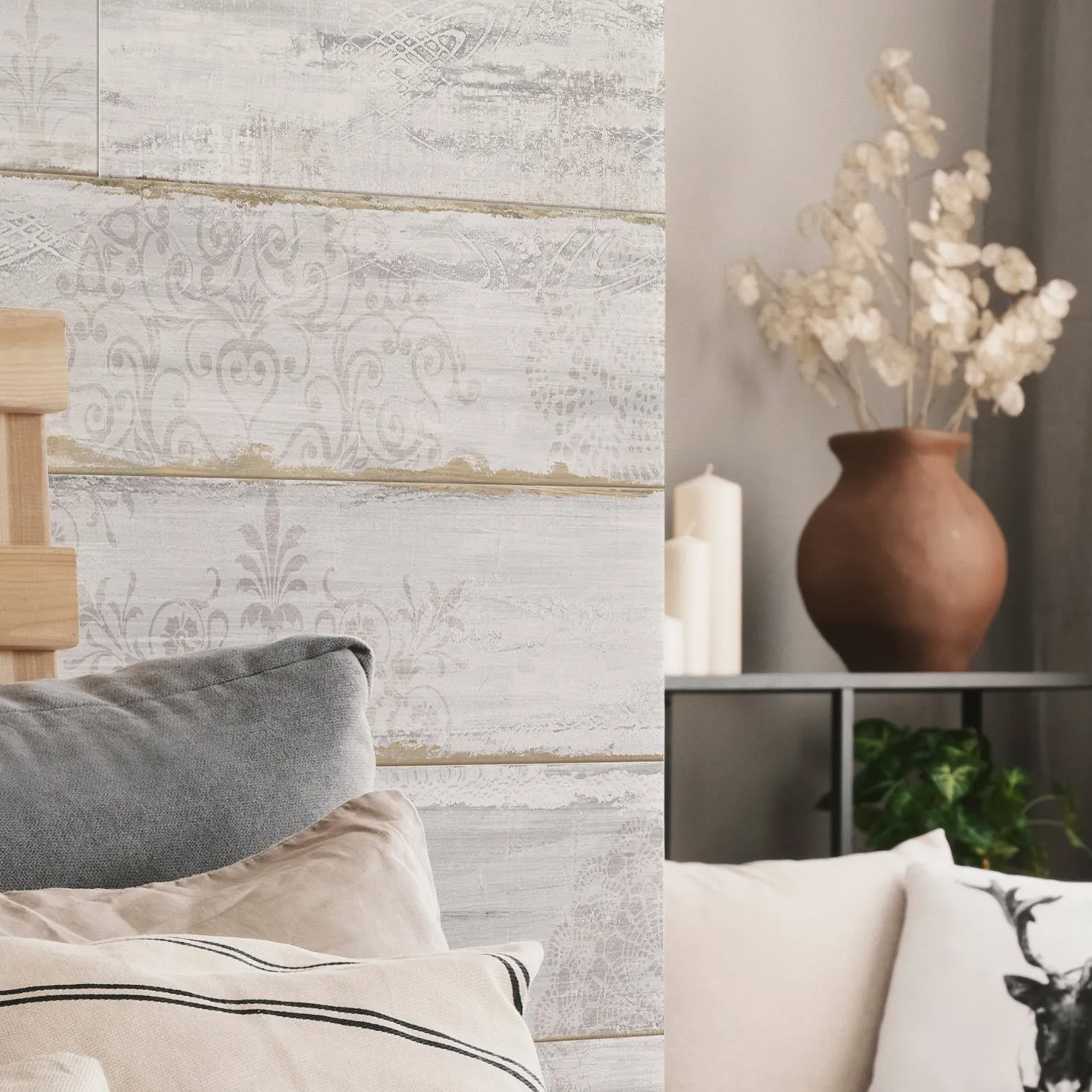 Grosfillex Accent Taiga Wandset weiß Holzoptik