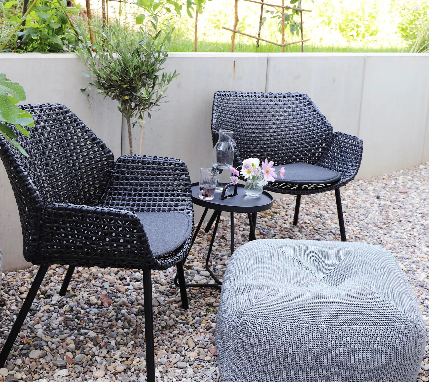 Cane-line Vibe Loungesessel Schwarz wetterfest