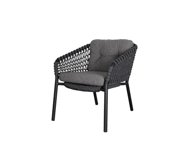 Cane-line Ocean Lounge Chair Dark Grey Soft Rope Outdoor