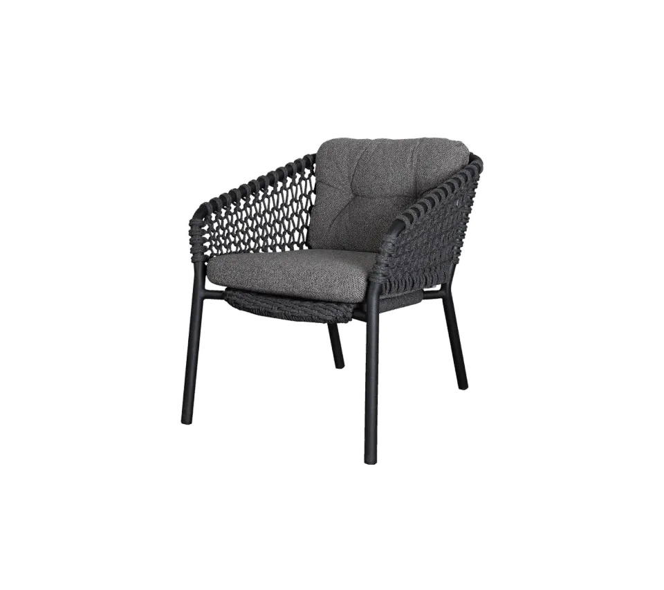 Cane-line Ocean Lounge Chair Dark Grey Soft Rope Outdoor