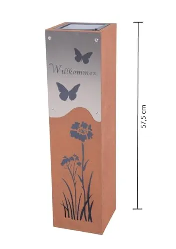 Garden-Pleasure Salute LED-Dekosäule 57,5 cm Edelstahl wetterfest