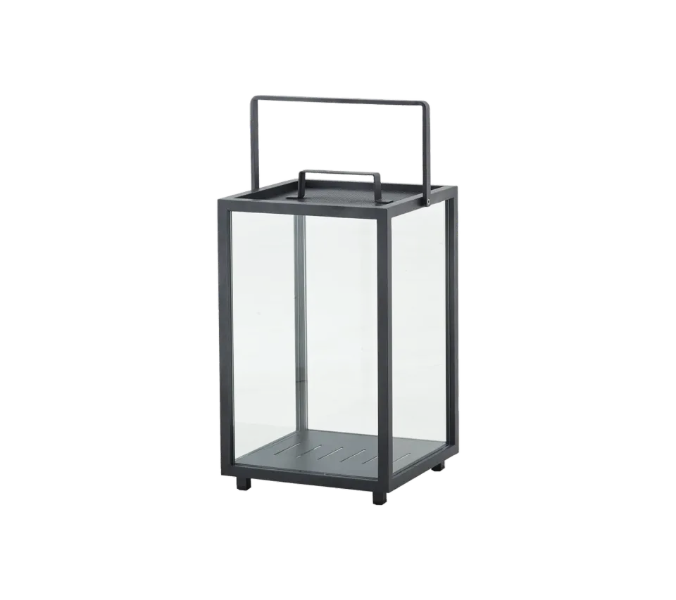 Cane-line Lighthouse Lantern Large Laterne Lava Grey Aluminium Teak