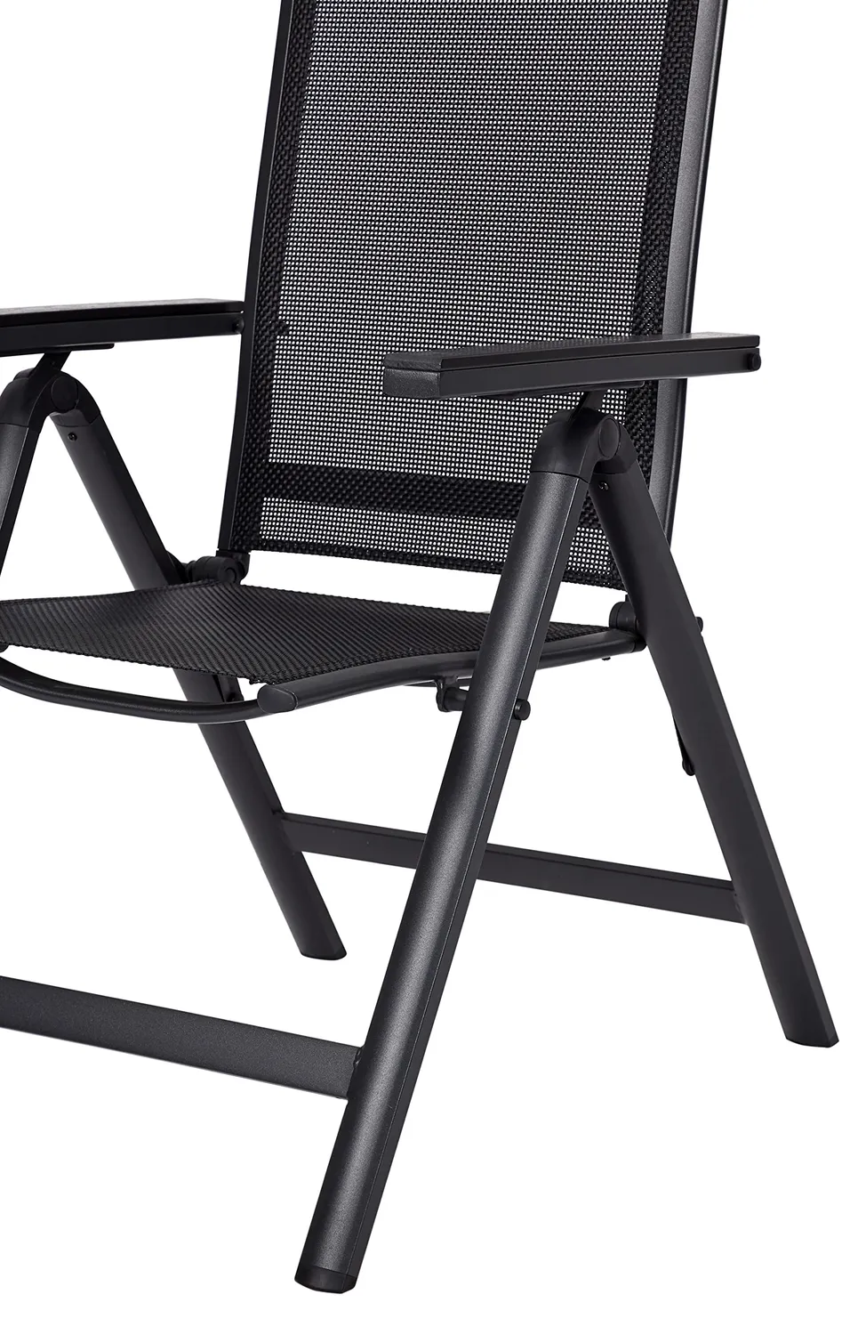 Envy Gartenmöbel-Set für 4 Personen Gartentisch Textilene schwarz