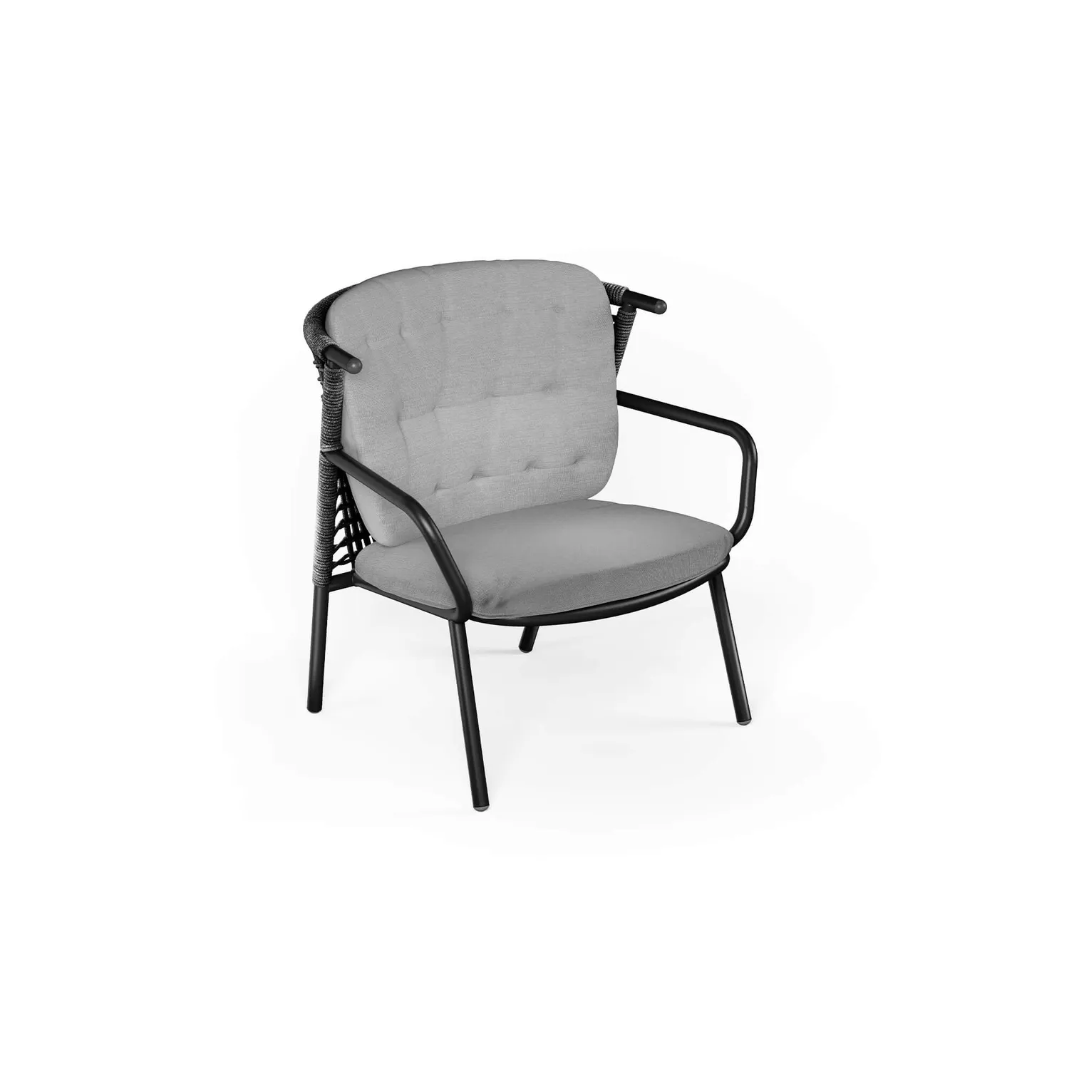 Emu Nef Sillón con respaldo bajo Aluminium-Sessel