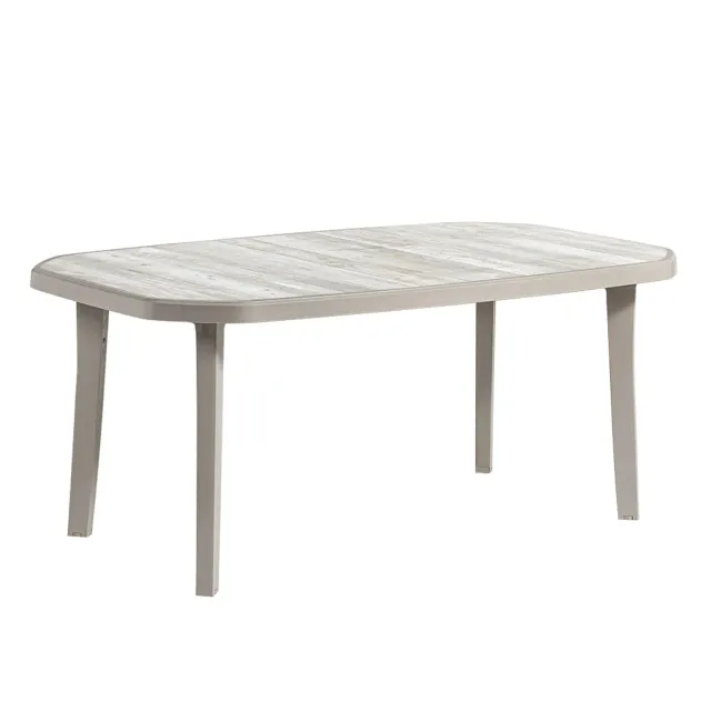 Grosfillex Nordic Gartentisch 165x100 cm taupe Kunststoff