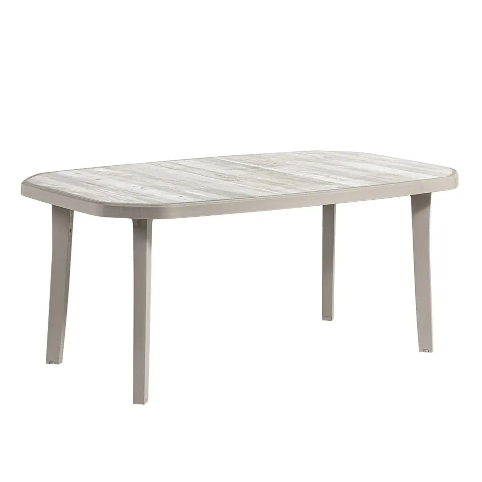 Grosfillex Nordic Gartentisch 165x100 cm taupe Kunststoff