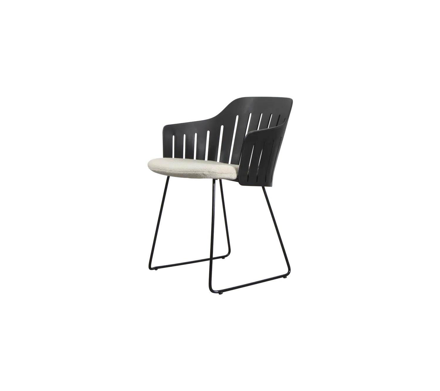 Cane-line Choice Choice chair with sled legs Gartenstuhl Schwarz Kufengestell