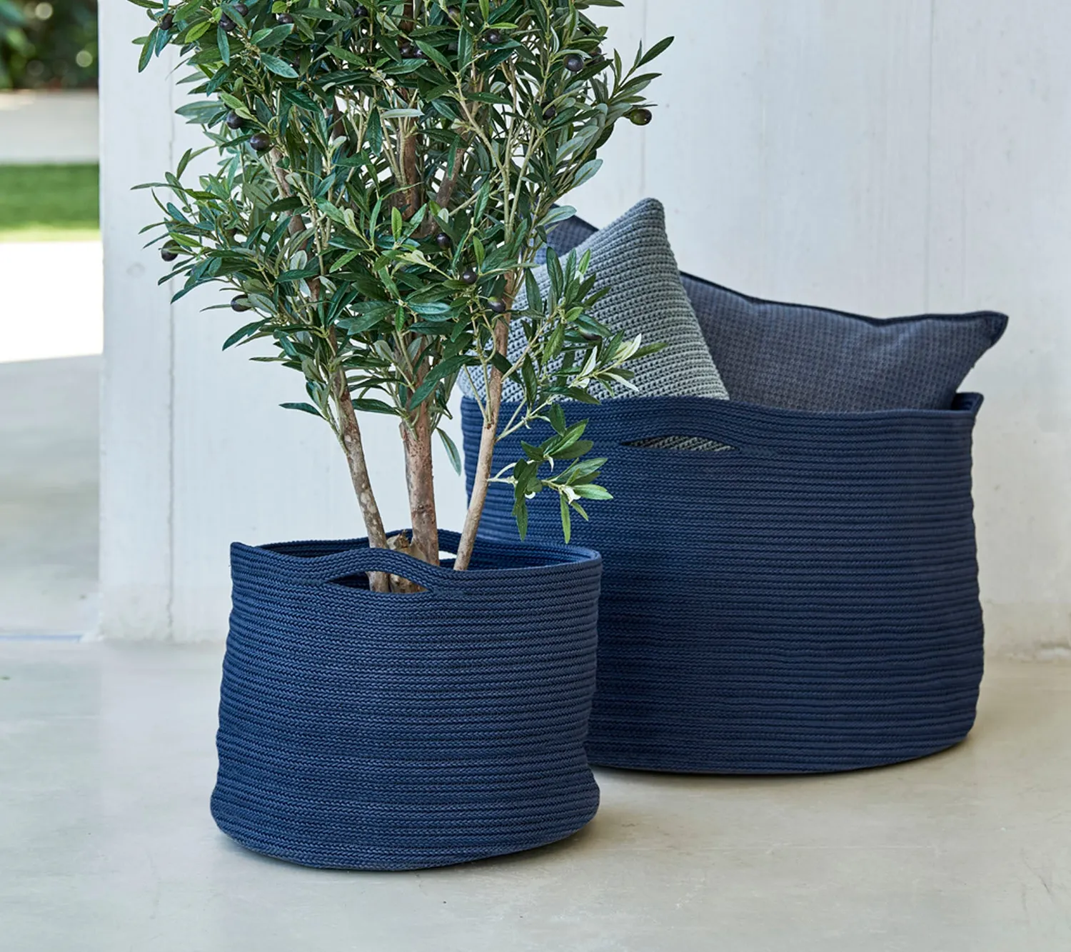Cane-line Soft Soft Rope Korb groß Dunkelgrau UV-beständig