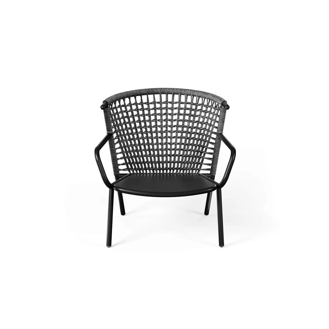 Emu Nef Sillón con respaldo bajo Aluminium-Sessel