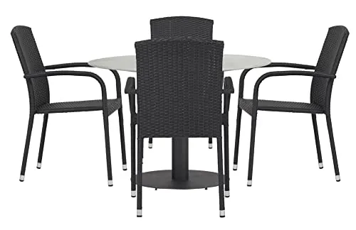 Envy Gartenmöbel-Set rund 110 cm grau für 4 Personen Beton