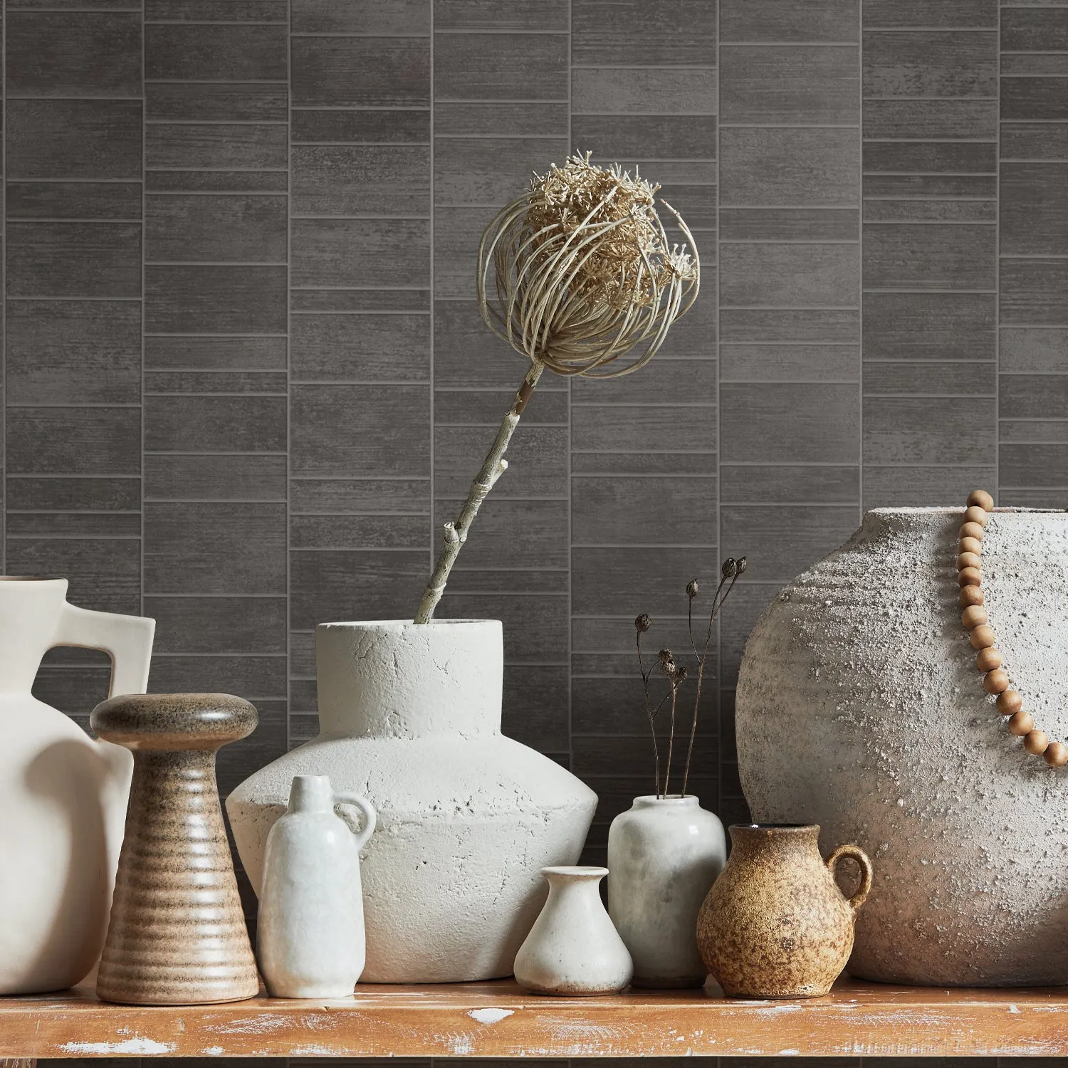 Grosfillex Element Mineral Wandpaneel Anthrazit Mosaik
