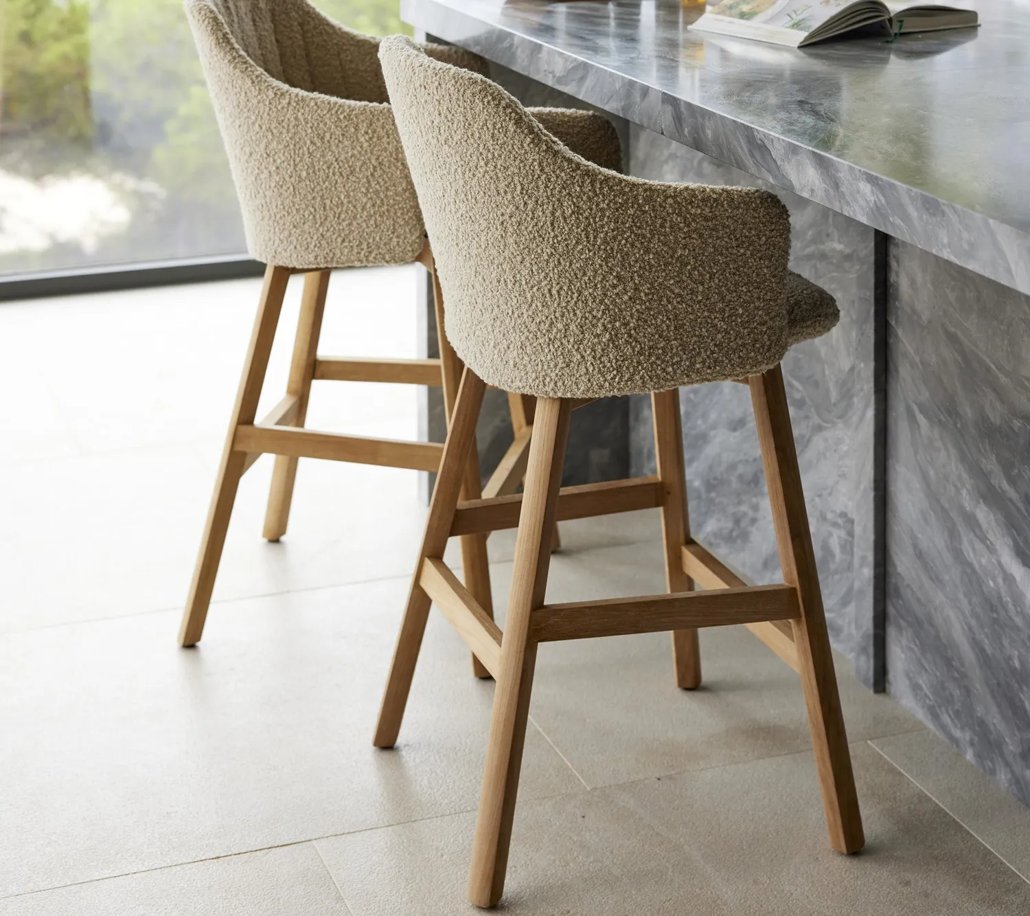 Cane-line Choice Barstuhl Schwarz Teak recycelt
