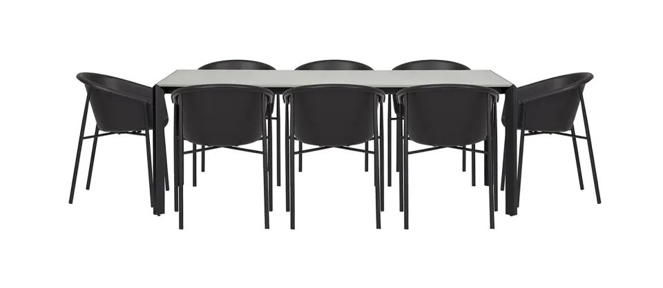 Envy Gartenmöbel-Set 8 Personen 200 cm Betonoptik