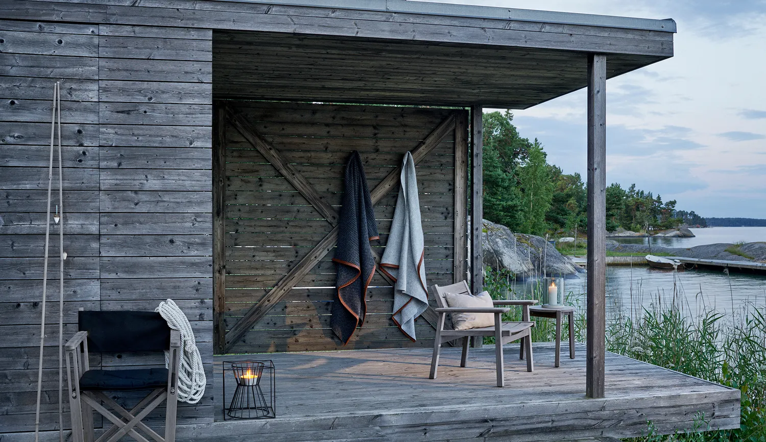Skargaarden Djurö Lounge Tisch Groß Holz