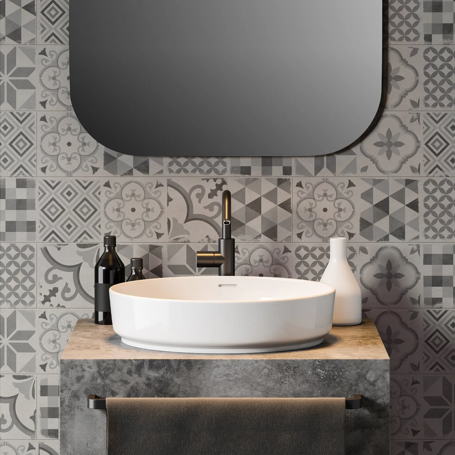Grosfillex Accent Andaluz Wandkit Mineralgrau matt