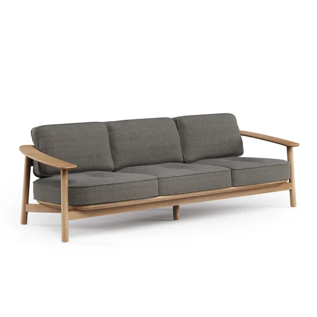 Emu Twins Sofa 3-Sitzer Teak Holz