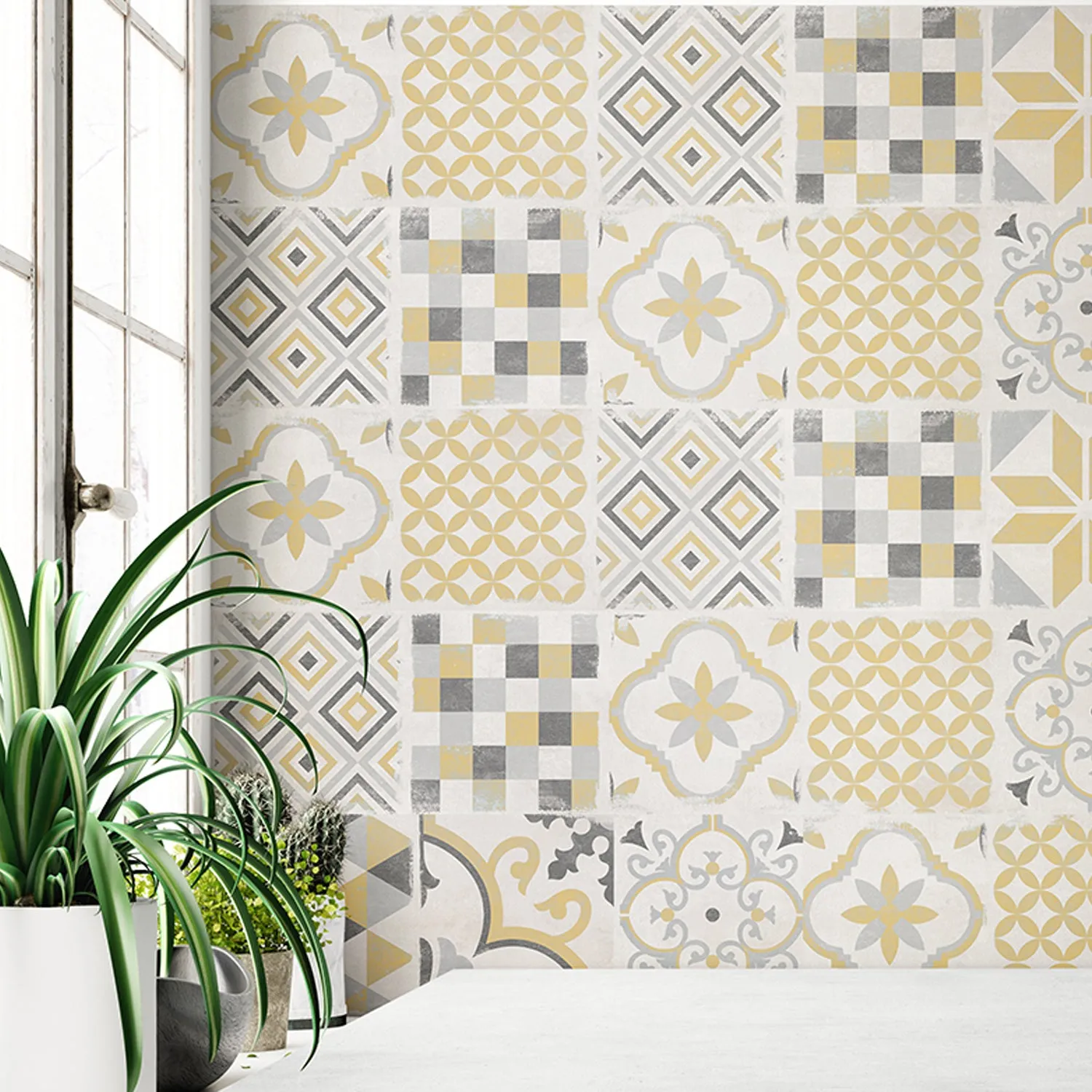 Grosfillex Accent Andaluz Wandpaneel Yellow Zementoptik