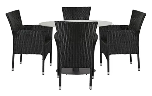 Envy Gartenmöbel-Set 4 Pers. Tisch 110 cm Grau Durafit