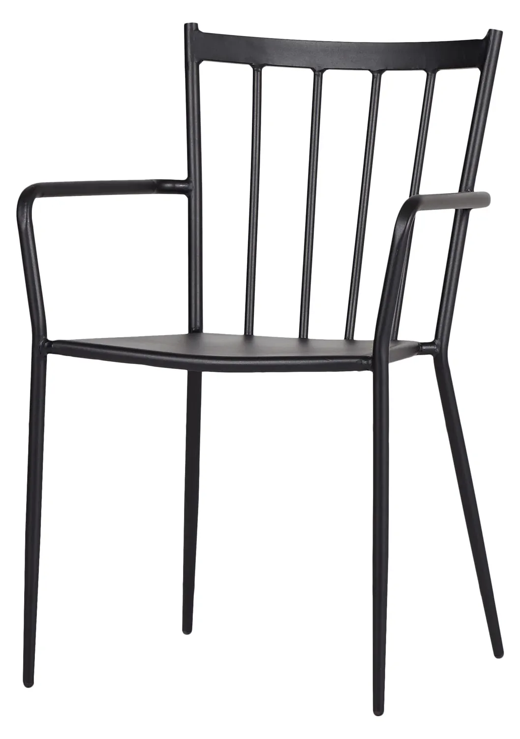 Envy Gartenmöbel-Set 6 Personen 200 cm schwarz stapelbar